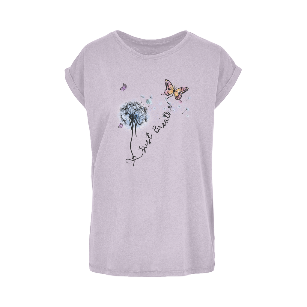 Just Breathe Butterfly Women's Extended Shoulder T-Shirt XS-5XL