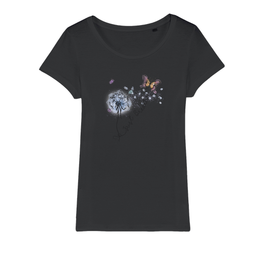 Just Breathe Butterfly Organic Jersey Womens T-Shirt