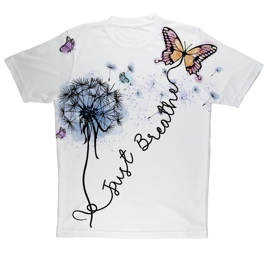 Just Breathe Butterfly Sublimation Performance Adult T-Shirt