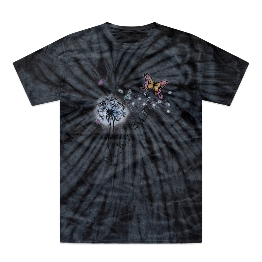 Just Breathe Butterfly Tonal Spider Tie-Dye T-Shirt