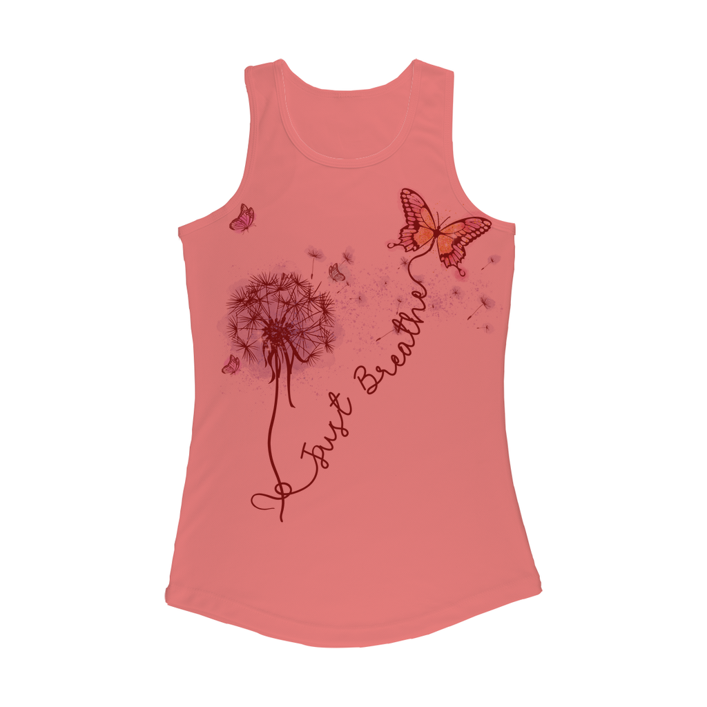 Just Breathe Butterfly Women Performance Tank Top