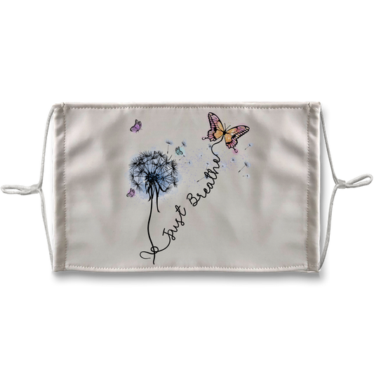 Just Breathe Butterfly Sublimation Face Mask